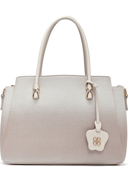 Kadın Krem Uzun Askılı Baskılı Kol Çantası 25ABD281226 modelleri