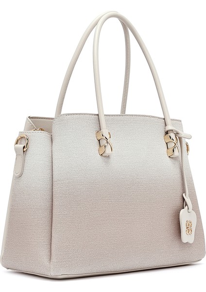 Kadın Krem Uzun Askılı Baskılı Kol Çantası 25ABD281226 indirimleri