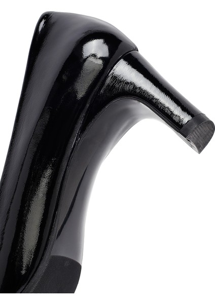 Kadın Siyah Kalın Topuklu Deri Ayakkabı 25AFD130716