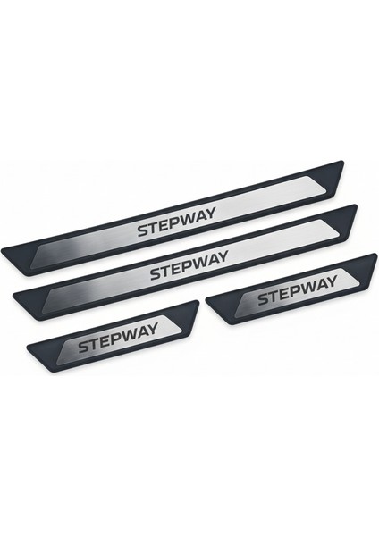 Dacia Sandero 2 Stepway Krom Kapı Eşik Koruması 2013 Üzeri 4 Parç modelleri