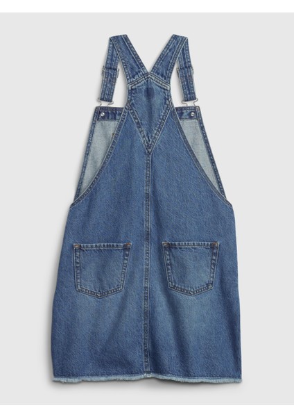 Kız Çocuk Mavi Denim Salopet modelleri