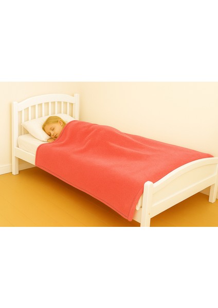 Bebek Çocuk Battaniyesi Yumuşak Peluş Wellsoft Nar Çiçeği Diz Örtusu Şal,