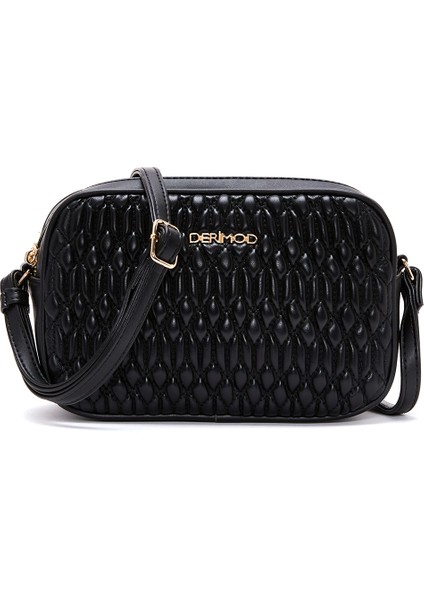 Kadın Siyah Kapitone Çapraz Çanta 25ABD280418