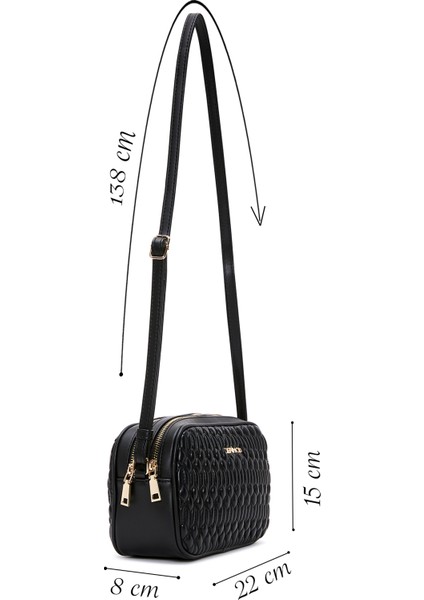 Kadın Siyah Kapitone Çapraz Çanta 25ABD280418 fiyatları