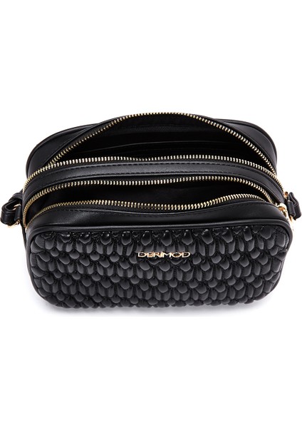 Kadın Siyah Kapitone Çapraz Çanta 25ABD280418