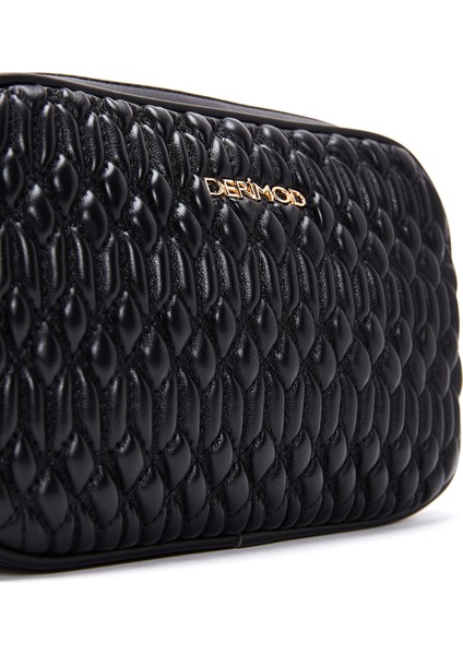 Kadın Siyah Kapitone Çapraz Çanta 25ABD280418