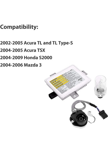 W3T10471 X6T02991 33119-S0K-A10 Xenon, Acura Tl Tsx Honda S2000 Accord Mazda 3 5 Mitsubishi Grandis Için Işirici ve D2S Ampulü ile Far Balastını Hid Far Balastını (Yurt Dışından) fırsatları