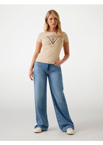 Triangle Kadın Kahverengi Slim Fit T-Shirt W5YI13J1314-G1L7 fiyatları