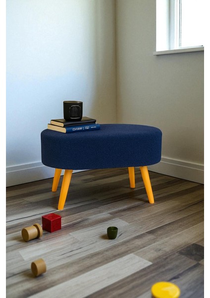 Ayla Retro Gürgen Ahşap Ayaklı Geniş Oturum Alan Özel Tasarım Oval Bench Makyaj Masa Puf modelleri