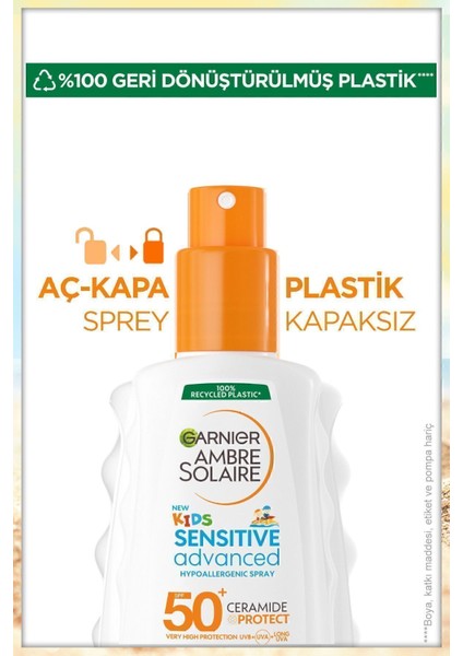 Ambre Solaire Çocuk Güneş Spreyi SPF50+ – Çok Yüksek Koruma, Suya Dayanıklı, Tüm Cilt Tipleri, 200 ml indirimleri