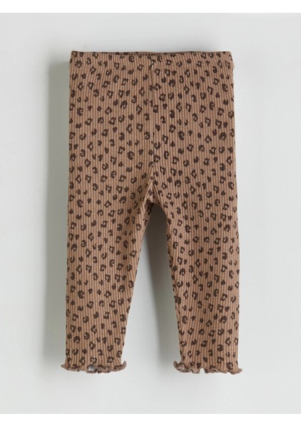 Lcw Baby Ekru Bisiklet Yaka Kurdele Detaylı Kız Bebek Sweatshirt ve Tayt 2'li indirimleri