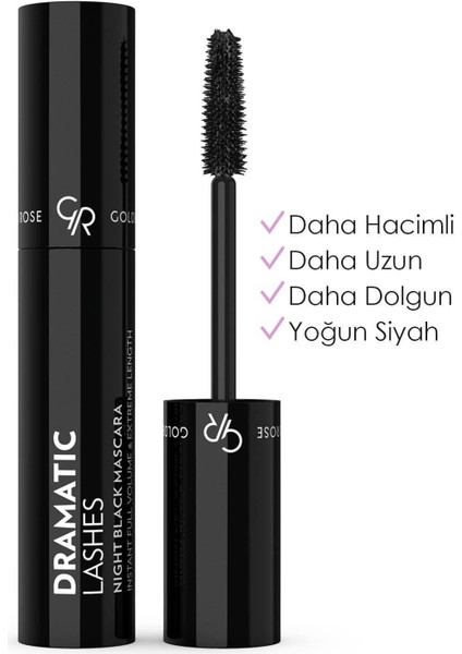 Dramatic Lashes Night Black Hacim Veren Maskara – Yoğun Siyah, Belirgin ve Dolgun Kirpikler İçin fiyatları