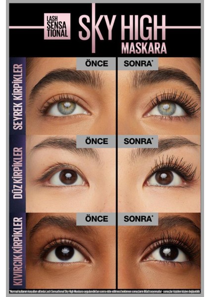 Lash Sensational Sky High Space Diamond Hacim Maskarası 10 ml – Elmas Işıltılı, Hassas Gözler İçin