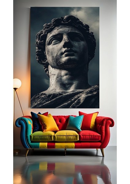 Antik Heykel V11 Ev Duvar Salon Güzellik Salonu Ofis Dükkan Dekarasyon Kanvas Tab