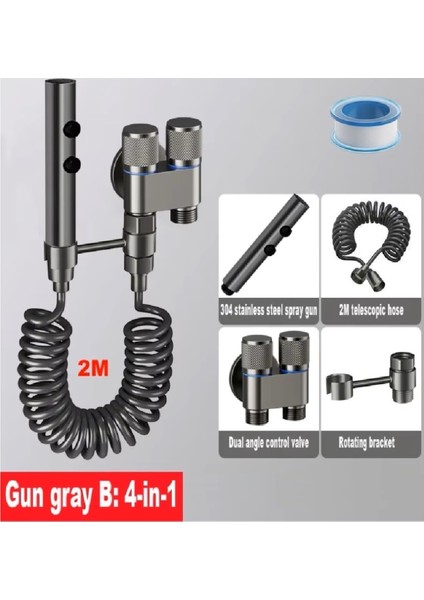 Banyo Bide Basınçlı Püskürtücü Taharet Musluğu Klozet Hortumu Antrasit Renk Ithal 7 Yıl Garantili modelleri