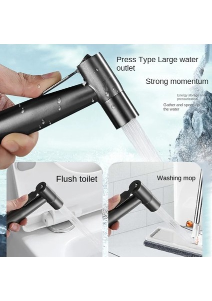 Banyo Bide Basınçlı Püskürtücü Taharet Musluğu Klozet Hortumu Antrasit Renk Ithal 7 Yıl Garantili modelleri