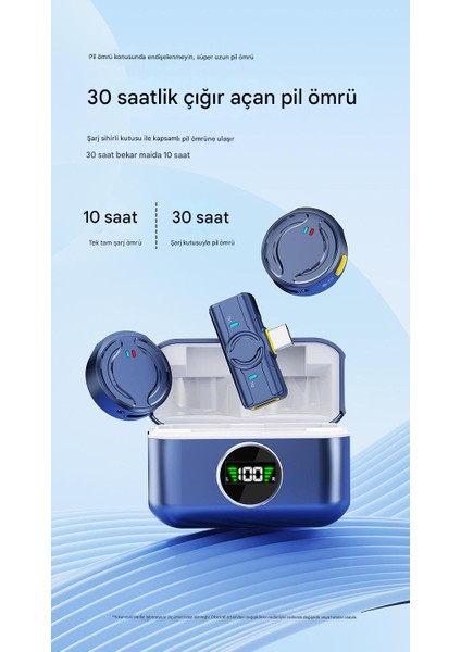 Kablosuz Profesyonel Ikili Yayın Yaka Mikrofonu – Şarj Kutulu | Mini Mıknatıs Tasarım | Uzun Pil Ömrü modelleri