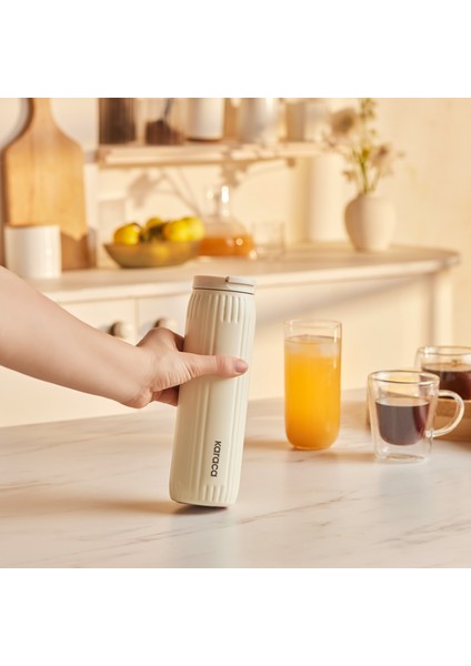 Rimo Sızdırmaz Çelik Termos 600 ml Krem indirimleri