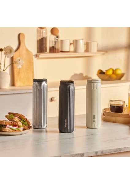 Rimo Sızdırmaz Çelik Termos 600 ml Krem