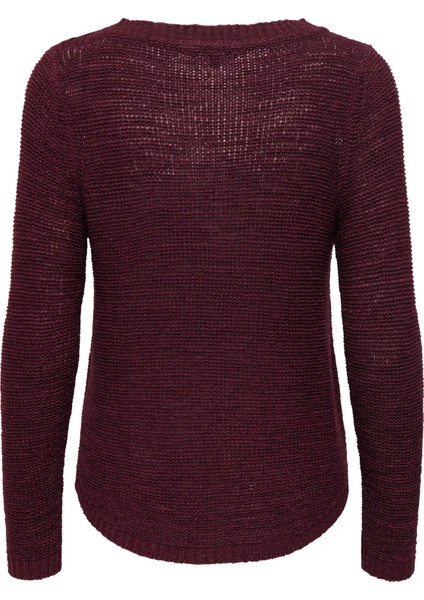 Kadın Yuvarlak Yaka Regular Fit Bordo Örgü Kazak - 15113356 indirimleri