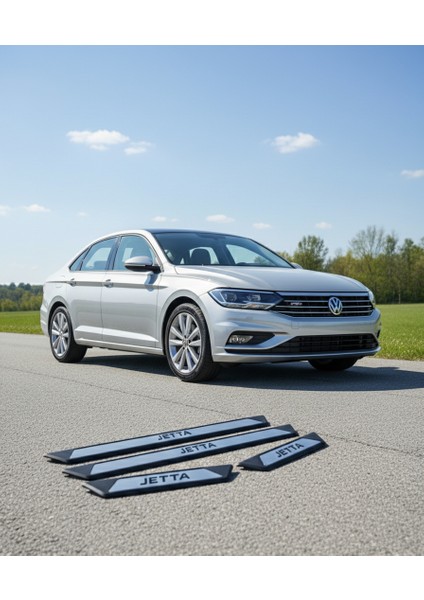 Volkswagen Jetta 6 Krom Kapı Eşik Koruması 2011-2013 4 Parça