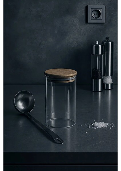 6'lı Düz Cam Baharatlık Seti – Hava Geçirmez Bambu Vakum Kapaklı Kavanoz Seti 850 ml modelleri