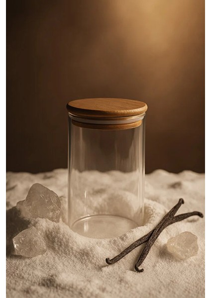 6'lı Düz Cam Baharatlık Seti – Hava Geçirmez Bambu Vakum Kapaklı Kavanoz Seti 850 ml indirimleri