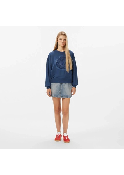 Hotfix Kadın Mavi Sweatshirt W5YQ07KB681-G7J6 fiyatları