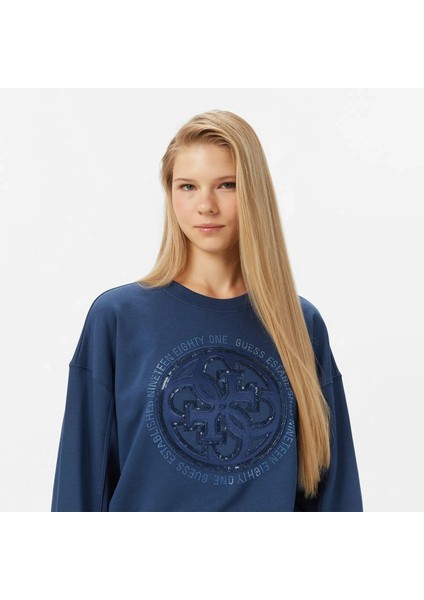 Hotfix Kadın Mavi Sweatshirt W5YQ07KB681-G7J6 fırsatları