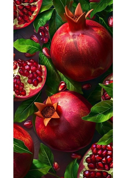 Kırmızı Narlar V1 Ev Duvar Salon Güzellik Salonu Ofis Dükkan Dekarasyon Kanvas Tablo fiyatları