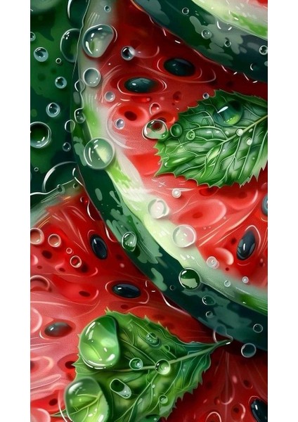 Sulu Karpuz Dilimi V2 Ev Duvar Salon Güzellik Salonu Ofis Dükkan Dekarasyon Kanvas Tablo fiyatları