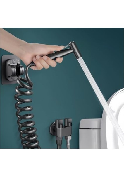 Banyo Bide Basınçlı Püskürtücü Taharet Musluğu Klozet Hortumu Antrasit fiyatları
