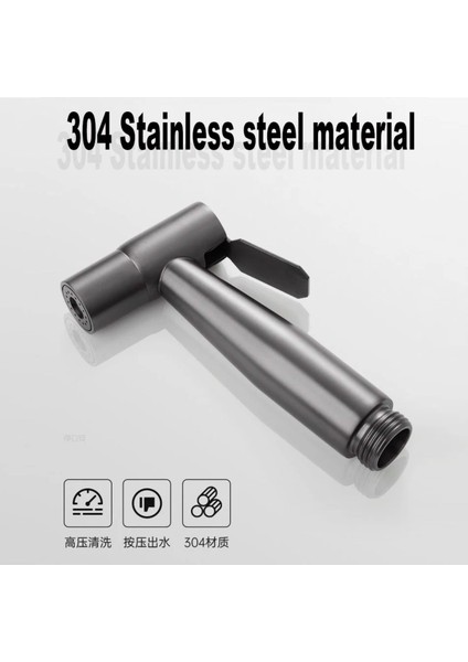 Banyo Bide Basınçlı Püskürtücü Taharet Musluğu Klozet Hortumu Antrasit fırsatları