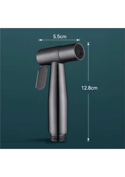 Banyo Bide Basınçlı Püskürtücü Taharet Musluğu Klozet Hortumu Antrasit