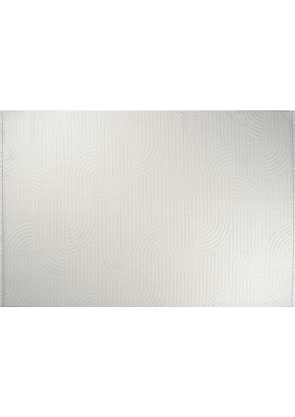 Pinal Kolekisyonu 1117 Beyaz Yumuşak Dokulu Bukle Salon Antre Mutfak Halı Yolluk