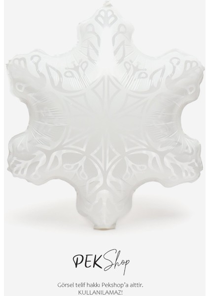 Şeffaf Kar Tanesi Folyo Balon Kar Tanesi Şekilli Balon