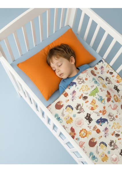 Frontehome Polar Bebek& Çocuk Battaniye ve Çift Katlı Hayvan Desenli Kedi Flamingo Tlk Balık