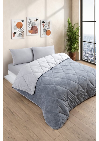 Tek Kişilik Wellsoft Yorgan Uyku Seti - Lastikli Çarşaflı Yastık Kılıflı Tek Kişilik Uyku Seti