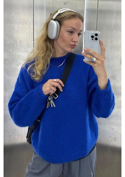 Saks Bisiklet Yaka Oversize Triko Kazak MG1972 modelleri