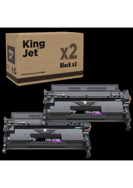 Canon Uyumlu 070H / CRG-070H Yüksek Kapasiteli (2'li Paket) Muadil Toner Çipli | LBP243DW