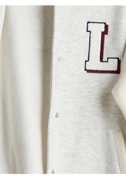 Lcw Kids Gri Los Angeles Baskılı Kız Çocuk Kolej Ceket modelleri