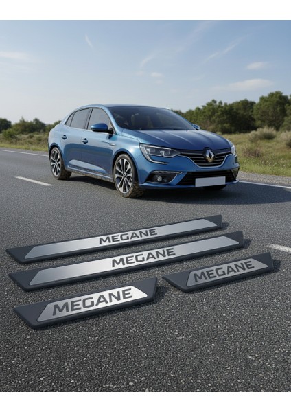 Renault Megane 4 Sd Krom Kapı Eşik Koruması 2016 Üzeri 4 Parça