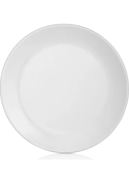 D3123.PW - Diamond 6'lı Beyaz Yuvarlak Servis Tabak Seti 23 cm, Thermoset Melamin