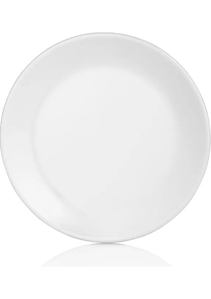 D3120.PW - Diamond 6'lı Beyaz Yuvarlak Pilav Tabak Seti 20 cm, Thermoset Melamin