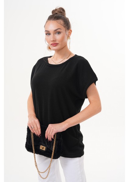 %100 Pamuklu Yıkamalı Baharlık Triko T-Shirt