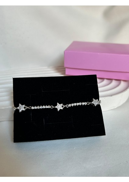 Yıldızlı Su Yolu Taşlı Bileklik Işıltılı Gümüş Altın Renk Bileklik Sevgiliye Kız Arkadaşa Hediye fırsatları