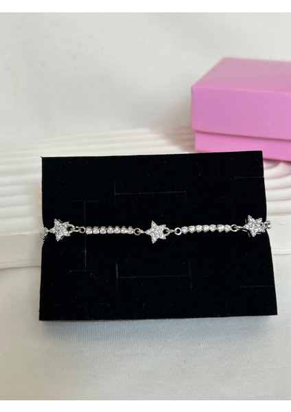 Yıldızlı Su Yolu Taşlı Bileklik Işıltılı Gümüş Altın Renk Bileklik Sevgiliye Kız Arkadaşa Hediye indirimleri