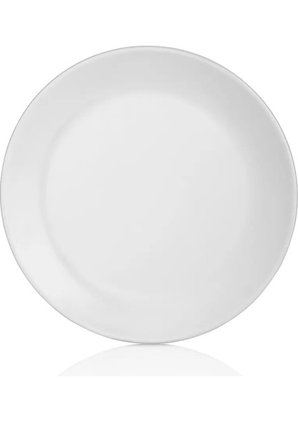 D3126.PW - Diamond 6'lı Beyaz Yuvarlak Servis Tabak Seti 26 cm, Thermoset Melamin