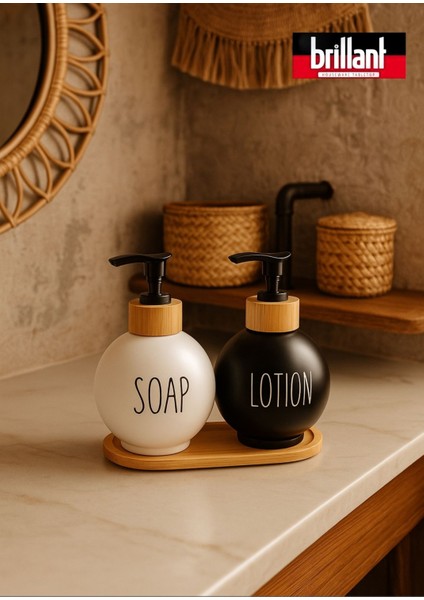 Sıvı Sabunluk BR-6538 W 500ML Bambu Standlı 2li X12 fiyatları