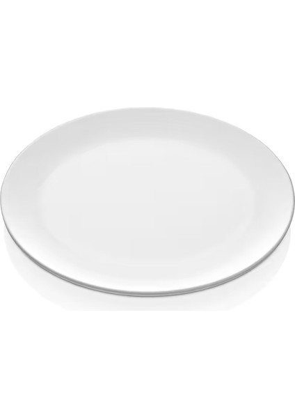 D3130.PW - Diamond Beyaz 3'lü Yuvarlak Servis Tabak Seti 30 cm, Thermoset Melamin